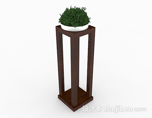 免费绿色室内盆栽摆设3d模型下载