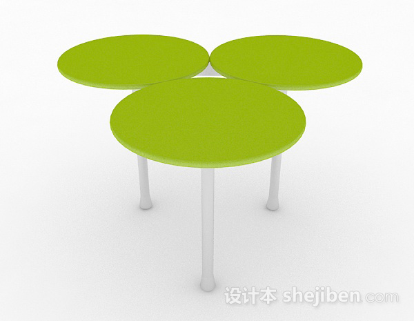 现代风格个性黄色餐桌3d模型下载