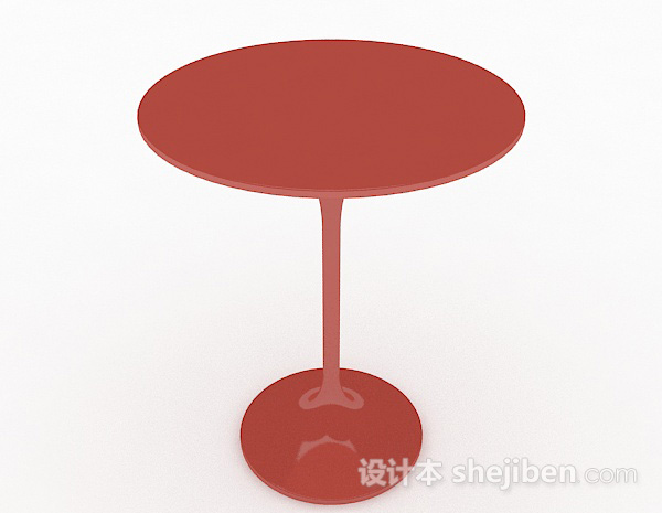 简约圆形餐桌3d模型下载