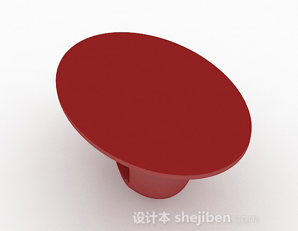 设计本创意时尚红色餐桌3d模型下载
