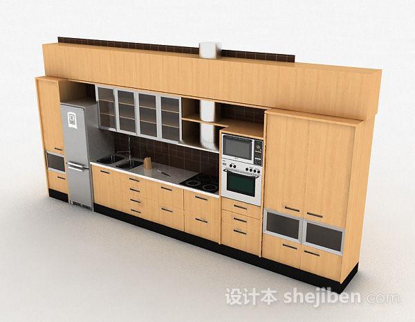 厨房橱柜套装3d模型下载
