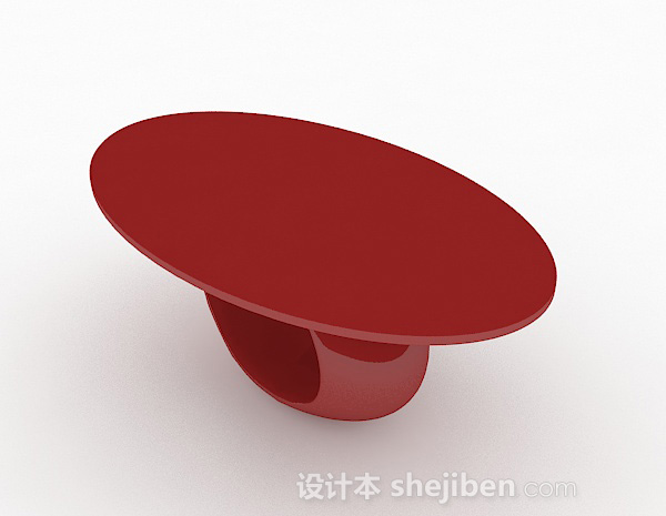 免费创意时尚红色餐桌3d模型下载