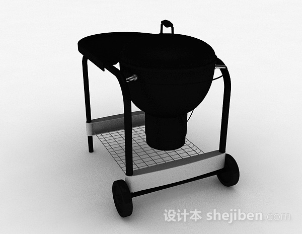设计本黑色简易厨房用具3d模型下载