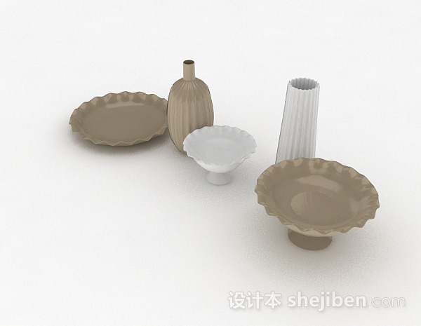 现代风格室内陶瓷摆设3d模型下载