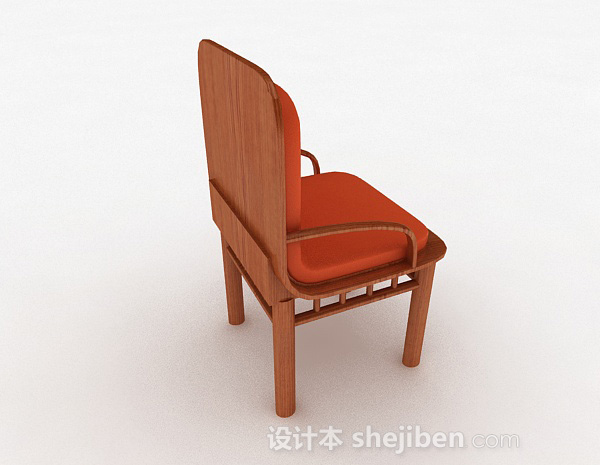 设计本木质舒适家居生活椅3d模型下载