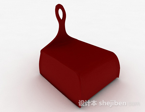 免费创意红色单人沙发3d模型下载