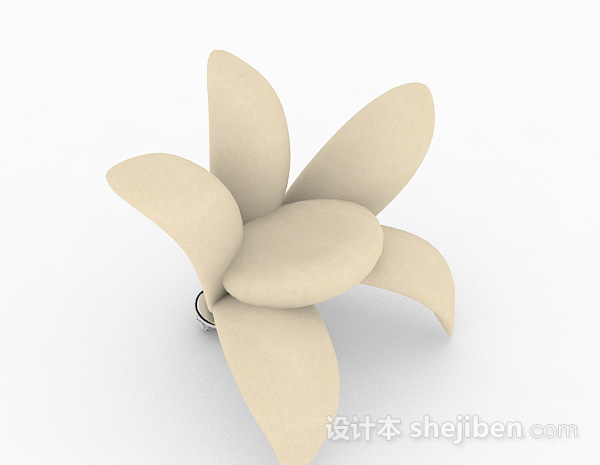 创意个性花朵单人沙发3d模型下载