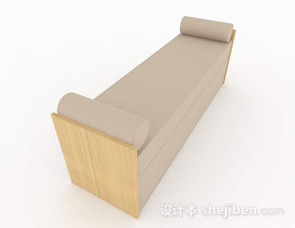 设计本现代风格米白色长型脚凳3d模型下载