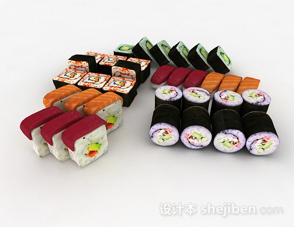 日式风格日式寿司3d模型下载