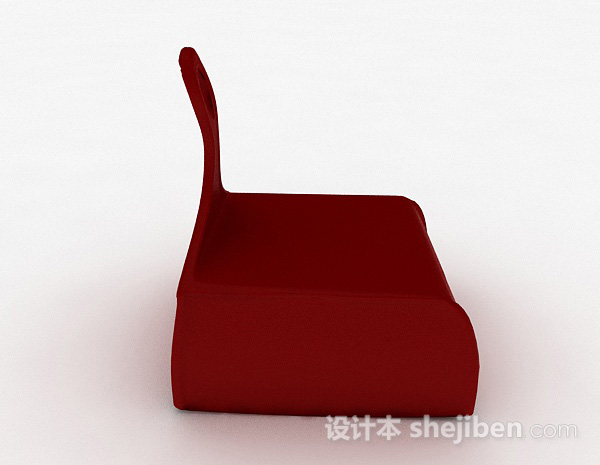 设计本创意红色单人沙发3d模型下载