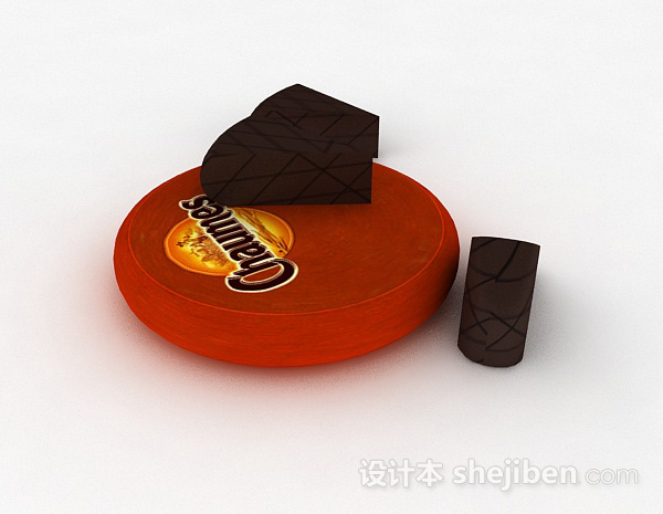 现代风格巧克力零食3d模型下载