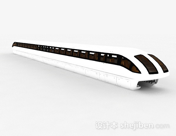 设计本现代风格白色高铁摆件3d模型下载