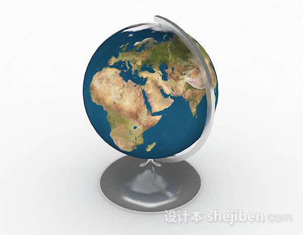 现代风格现代风格地球仪3d模型下载