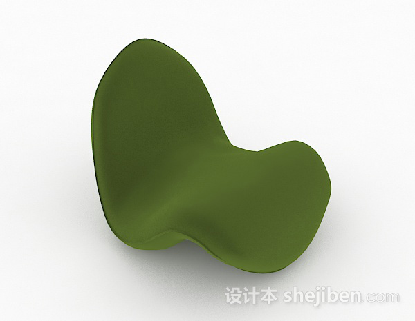 创意休闲绿色单人沙发3d模型下载