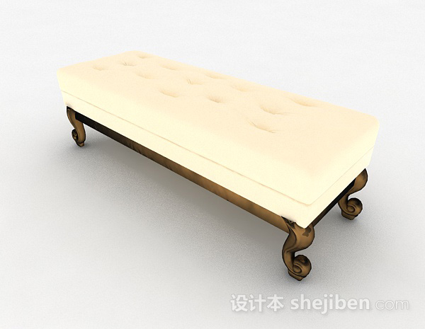 欧式风格时尚脚凳沙发3d模型下载