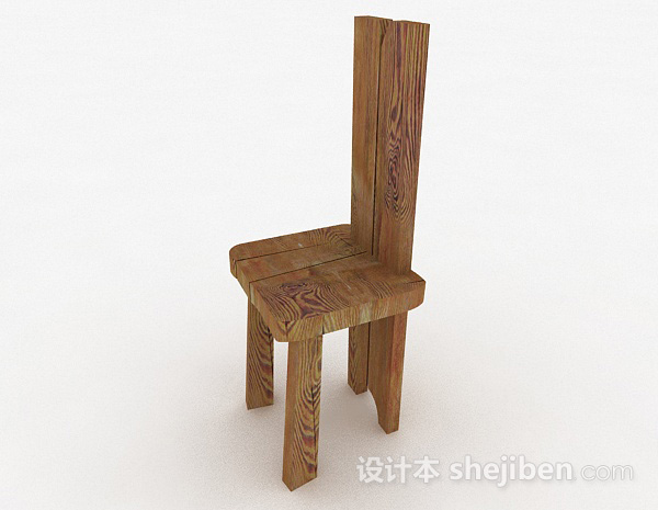 设计本木质椅子3d模型下载