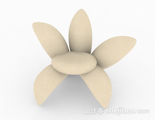 现代风格创意个性花朵单人沙发3d模型下载