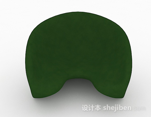 现代风格创意个性绿色单人沙发3d模型下载