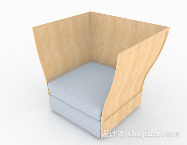 免费创意简约单人沙发3d模型下载