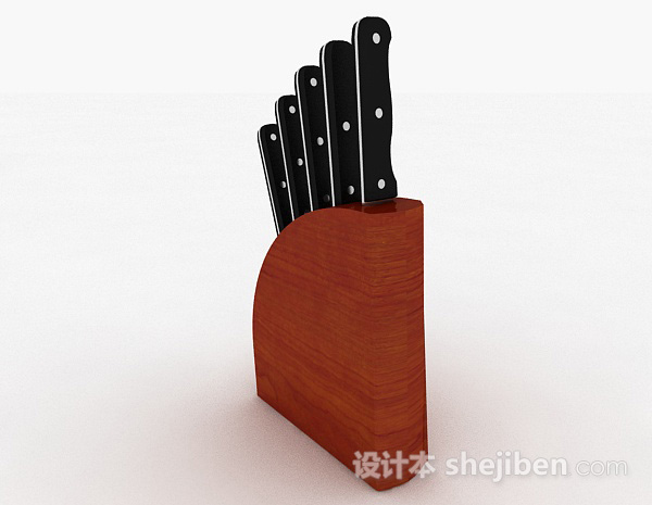 设计本厨房刀具3d模型下载