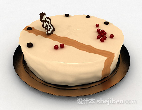 现代风格蛋糕甜品3d模型下载