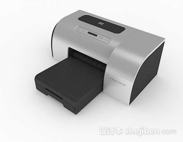 现代风格灰色打印机3d模型下载