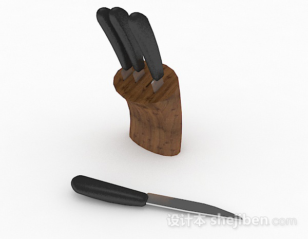 免费厨房刀具3d模型下载