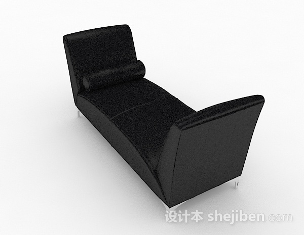 设计本现代风格深蓝色脚凳沙发3d模型下载