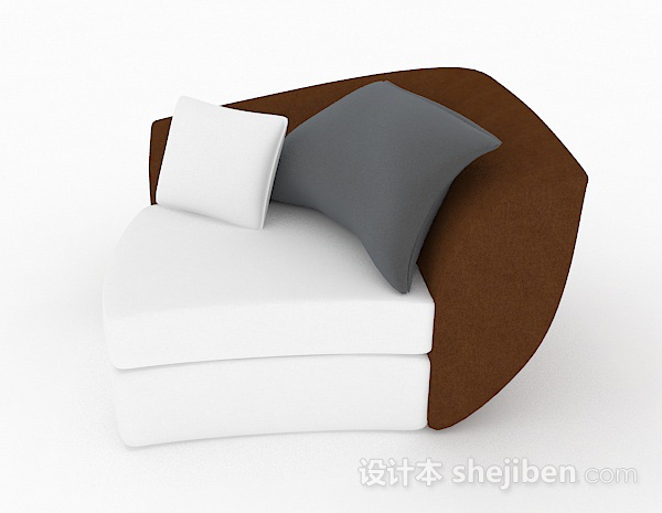 现代风格简约休闲单人沙发3d模型下载