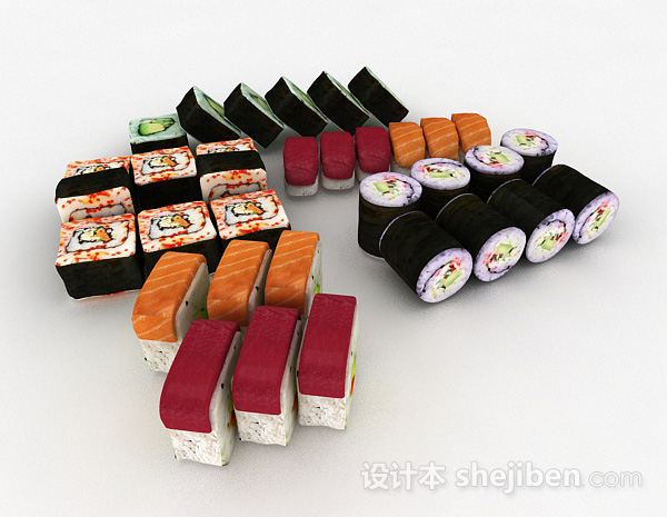 免费日式寿司3d模型下载