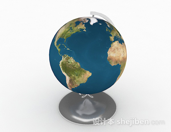 现代风格地球仪3d模型下载