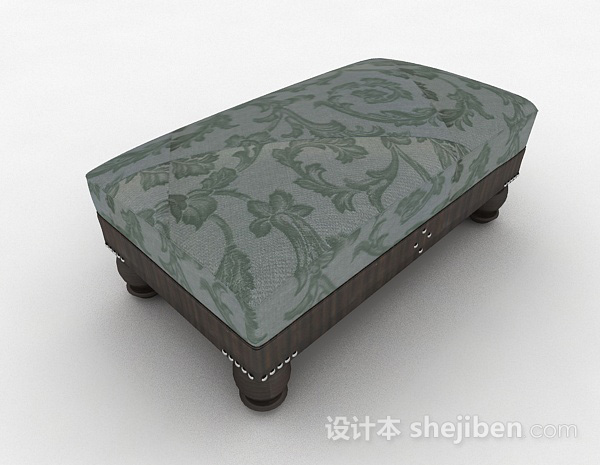现代风格花纹沙发凳子3d模型下载