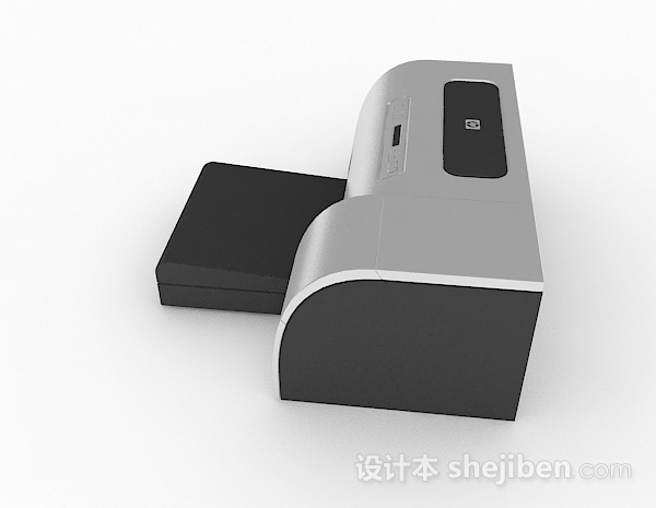 设计本灰色打印机3d模型下载