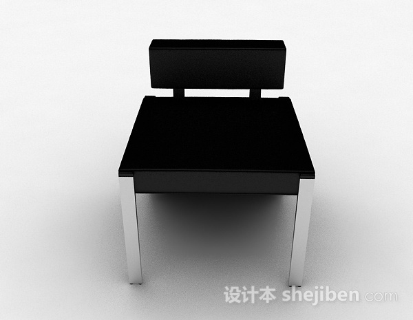现代风格黑色简约休闲椅子3d模型下载