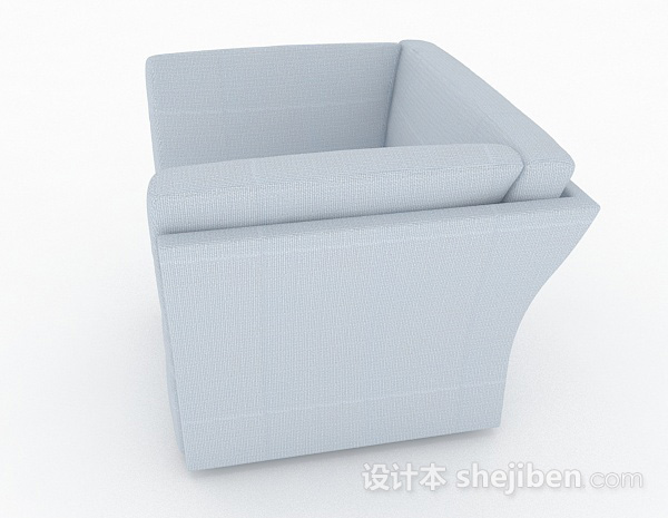 免费白色创意单人沙发3d模型下载