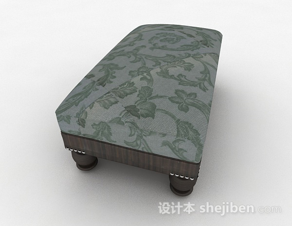 免费花纹沙发凳子3d模型下载