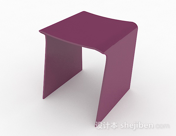 免费创意简约紫色休闲椅3d模型下载