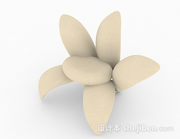 免费创意个性花朵单人沙发3d模型下载