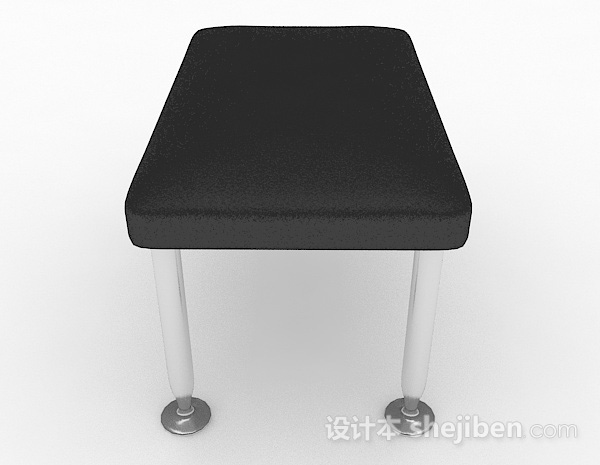 设计本黑色简约凳子3d模型下载