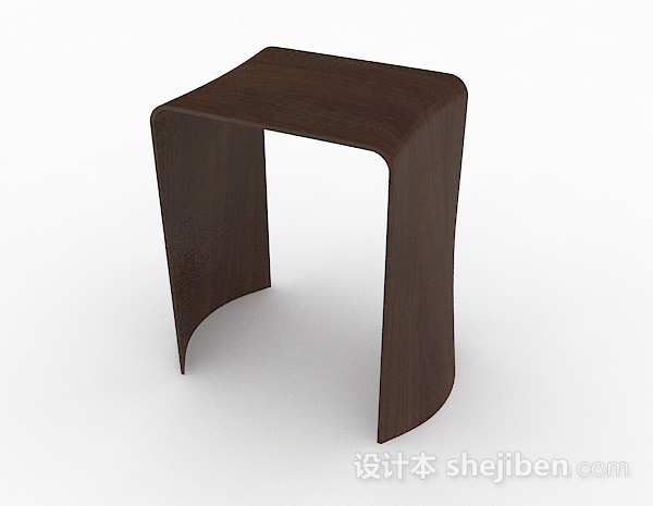 现代风格棕色简约休闲椅子3d模型下载