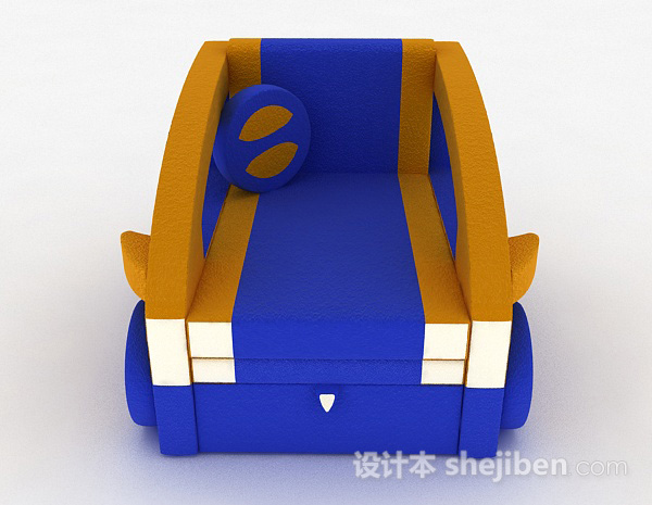 现代风格创意童趣单人沙发3d模型下载