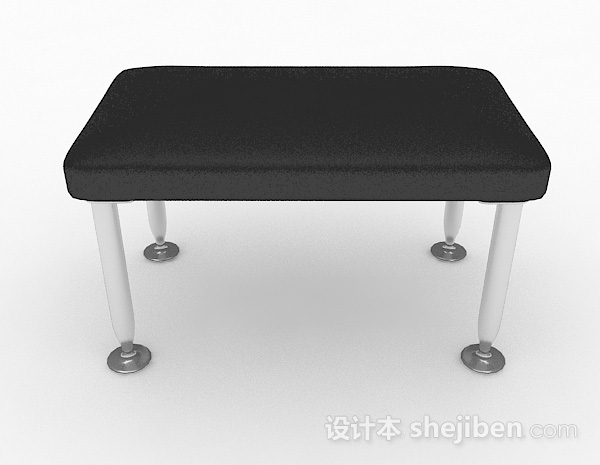 现代风格黑色简约凳子3d模型下载