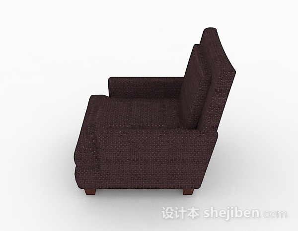 免费棕色休闲单人沙发3d模型下载