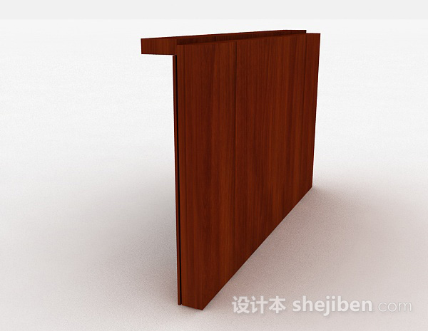 设计本现代时尚枣红色木质电视柜3d模型下载