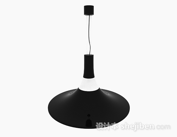 现代风格黑色吊灯3d模型下载