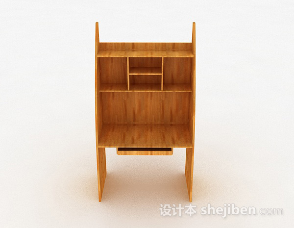 现代风格黄色书桌柜3d模型下载