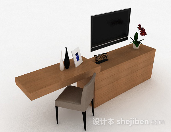 现代风格家居电视柜3d模型下载