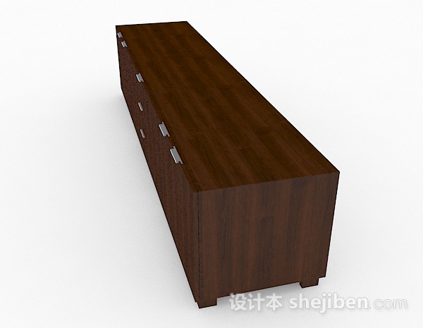 设计本简约木质电视柜3d模型下载
