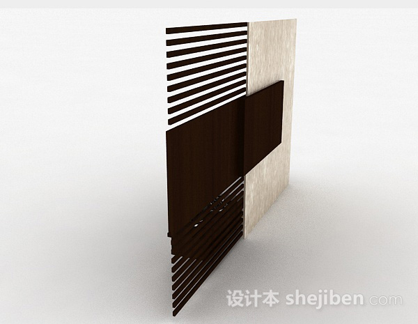 设计本现代风格木质镂空电视柜3d模型下载