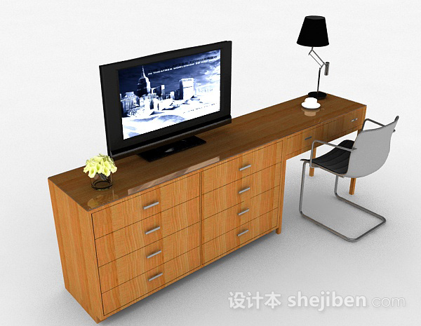 现代风格多功能电视柜3d模型下载